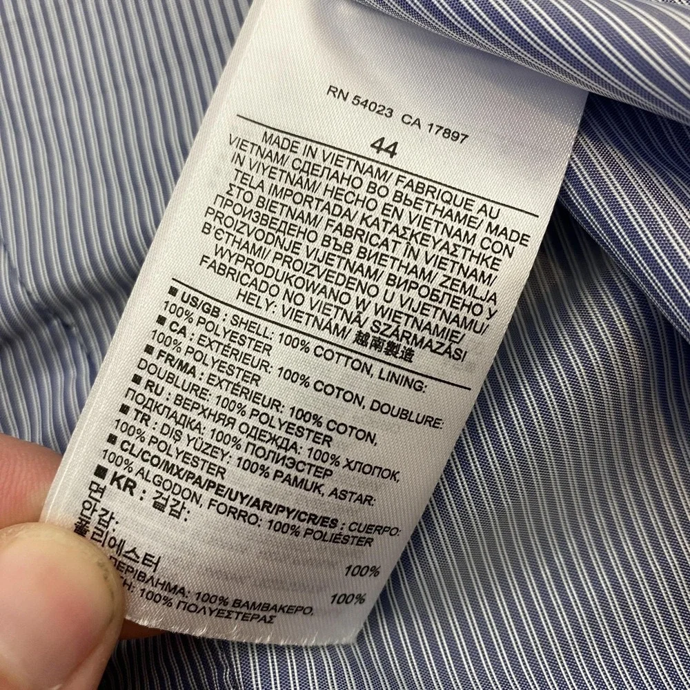 Banana‎ Republic Blazer Mens 44 Gray Check Tailored Slim Fit Sport Coat Jacket